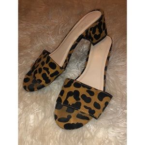 Cheetah Print mules